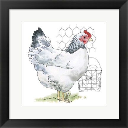 Framed Fun at the Coop IV v2 Print