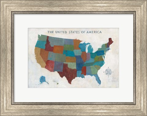 Framed See the USA with Words Print