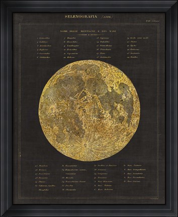 Framed Astronomical Chart I Print