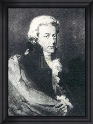Framed Fr hendrich Rumpf - Mozart (A) 20x26 Art Print