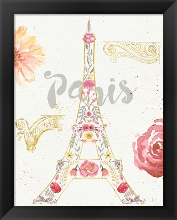 Framed Paris Blooms I Print