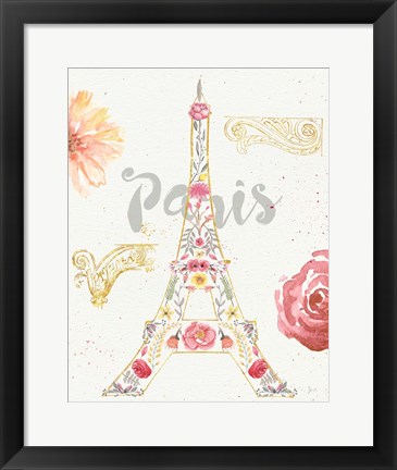 Framed Paris Blooms I Print