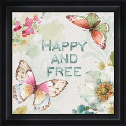 Framed Colorful Breeze III Print