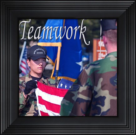 Framed Teamwork Affirmation Detail Print