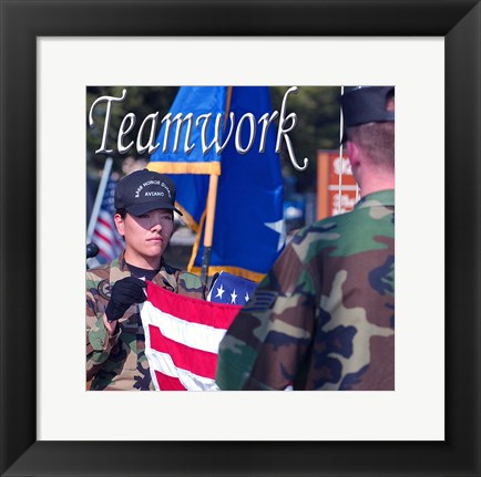 Framed Teamwork Affirmation Detail Print