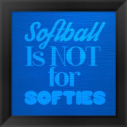 Framed Softball is Not for Softies - Blue Print