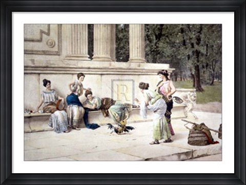 Framed Cockfight Print