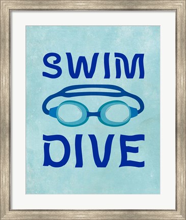 Framed Swim Dive 1 Print