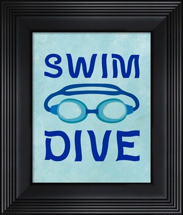 Framed Swim Dive 1 Print