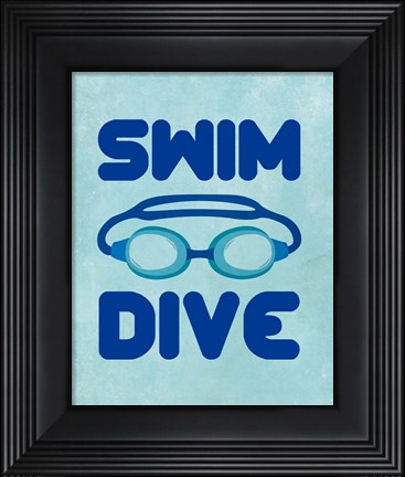 Framed Swim Dive 2 Print