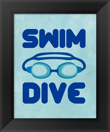 Framed Swim Dive 2 Print