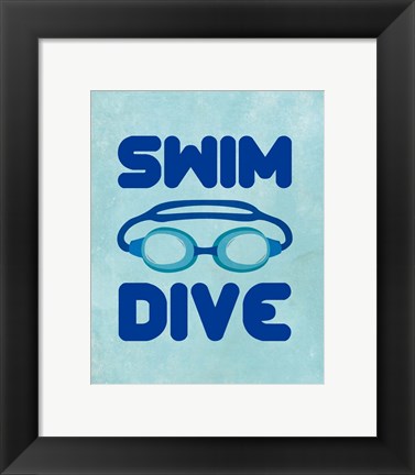 Framed Swim Dive 2 Print