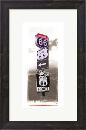 Framed Signs of Route 66 I Print