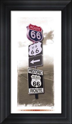 Framed Signs of Route 66 I Print