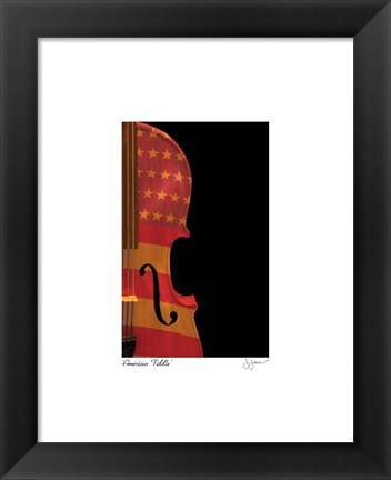 Framed American Fiddle Print