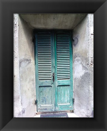 Framed Green Door Print
