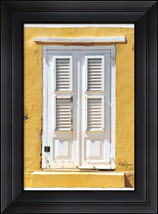 Framed Beach House Shutters Print
