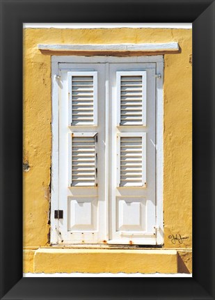 Framed Beach House Shutters Print