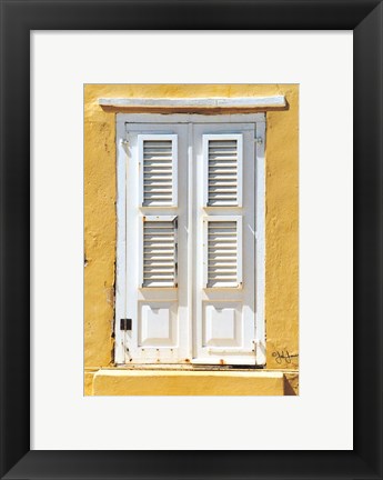 Framed Beach House Shutters Print