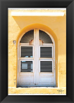 Framed Beach House Window Print