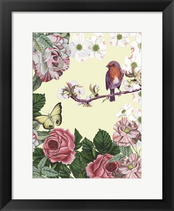 Framed Bird Garden II Print