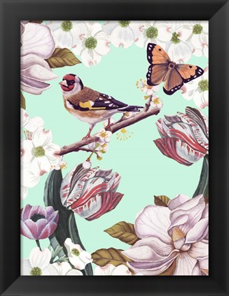 Framed Bird Garden III Print