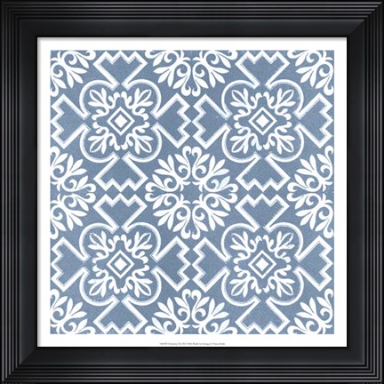 Framed Chambray Tile III Print