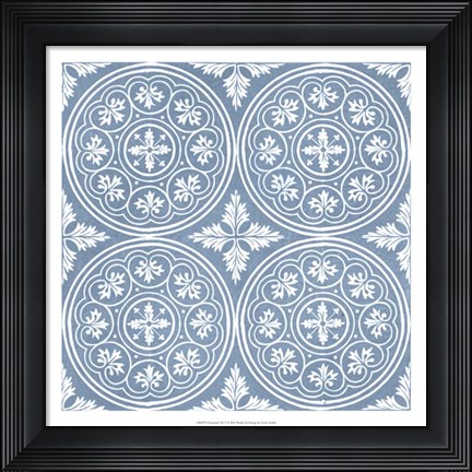 Framed Chambray Tile V Print