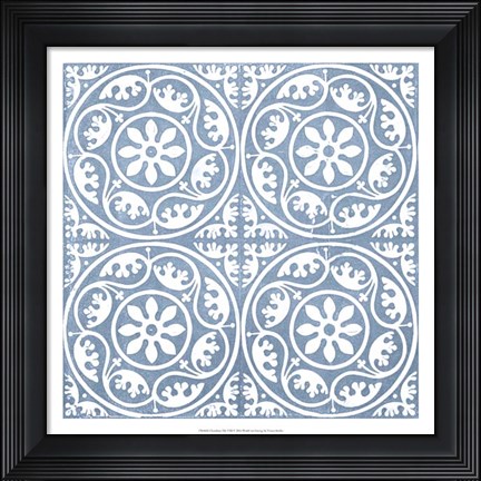 Framed Chambray Tile VIII Print