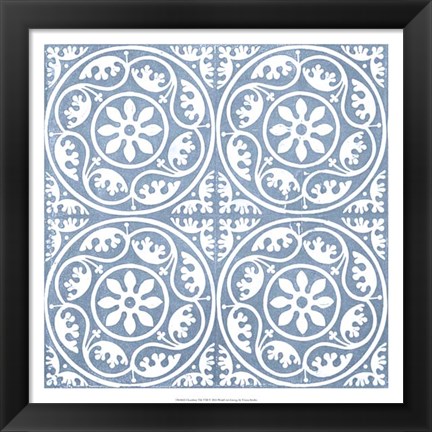 Framed Chambray Tile VIII Print