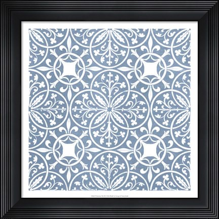 Framed Chambray Tile IX Print