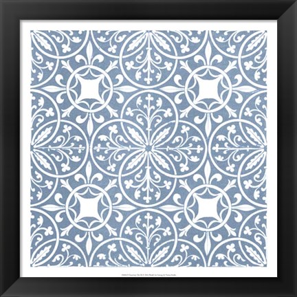 Framed Chambray Tile IX Print