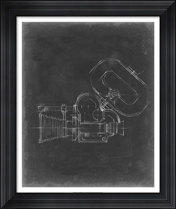 Framed Camera Blueprint V Print