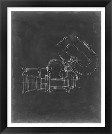 Framed Camera Blueprint V Print