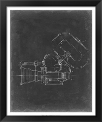 Framed Camera Blueprint V Print