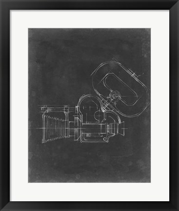 Framed Camera Blueprint V Print