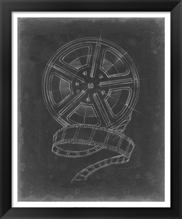 Framed Film &amp; Reel Blueprint I Print