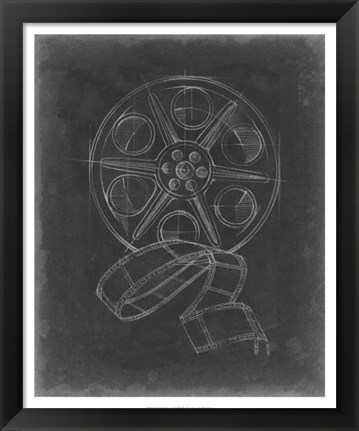 Framed Film &amp; Reel Blueprint II Print