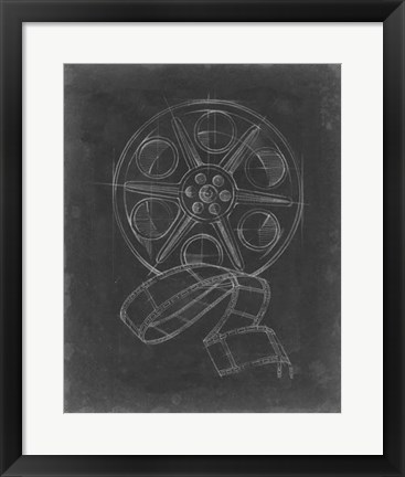 Framed Film &amp; Reel Blueprint II Print