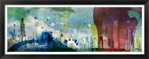 Framed Chicago Skyline Print