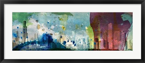 Framed Chicago Skyline Print