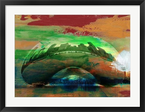 Framed Bean, Chicago Print