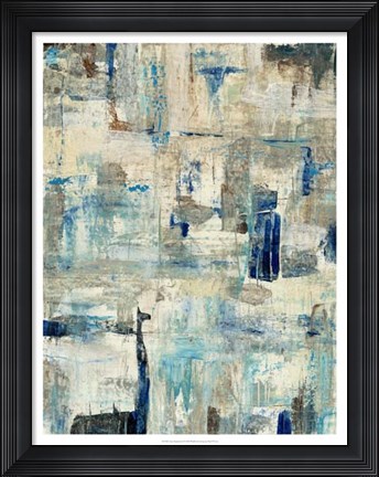 Framed Aqua Separation I Print