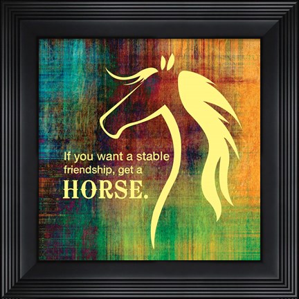 Framed Horse Quote 2 Print