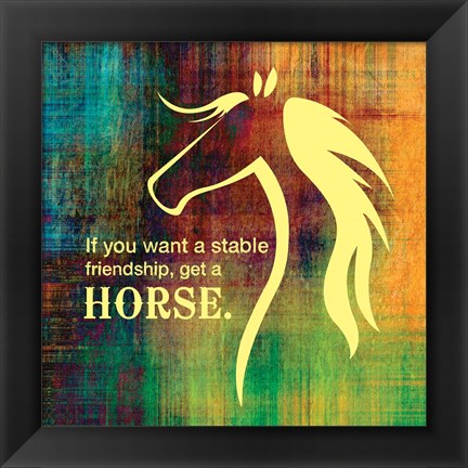 Framed Horse Quote 2 Print