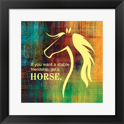 Framed Horse Quote 2 Print