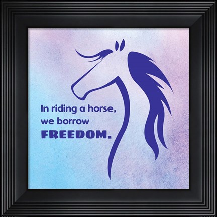 Framed Horse Quote 3 Print