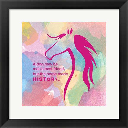 Framed Horse Quote 4 Print