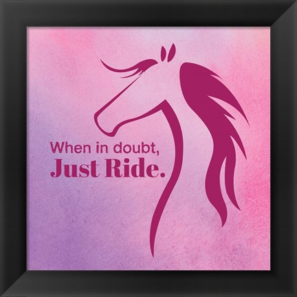 Framed Horse Quote 5 Print