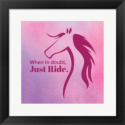 Framed Horse Quote 5 Print